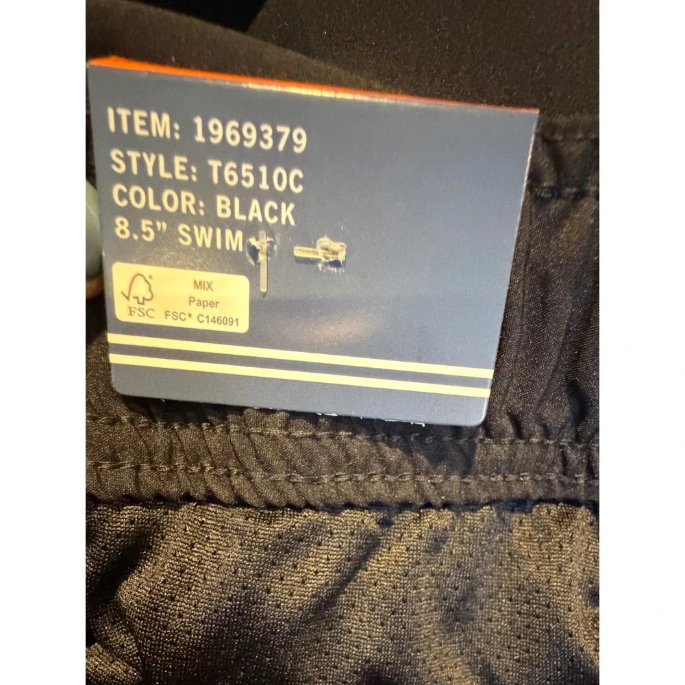 NWT Nautica Mens Swim Trunks Black Classic Fit 8.5 Inseam XXL Quick Dry Summer